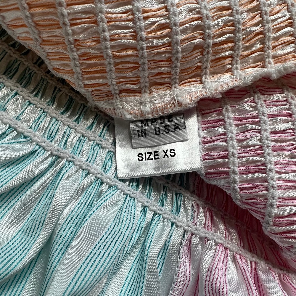 NWT Revolve x Petersyn Marina Tutti Smocked, Ruffle, Cropped Tube Top. - Picture 7 of 8